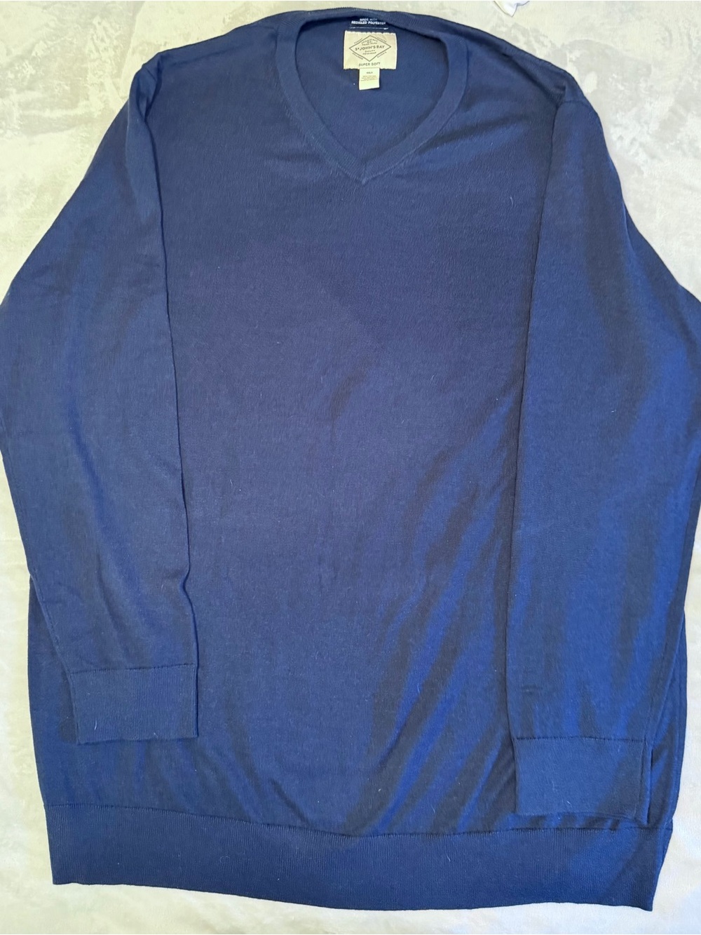 St. John's Bay Men's Navy V-Neck Sweater